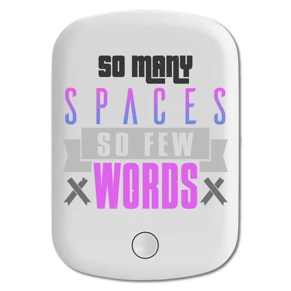 DistinctInk Magnetic Battery Pack, 5000 mAh Wireless Portable Charger with USB-C Cable, Compatible with MagSafe iPhone 14 / 13 / 12 Series - So Many Spaces So Few Words