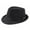 Black, variant on Straw Fedora Hats For Men And Women Short Brim Summer Beach Hat Trilby Panama Sun Hats Black