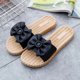 thumbnail image 1 of Pantuflas de mujer para uso exterior, modernas, antideslizantes, súper suaves, para el baño, con lazos para mujer, 1 of 6