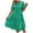 Green, variant on HJYCHN Elegant Women's Mid Length Casual Dress with Lace Jacquard and V-Neck Out Design for Slim Fit Green L