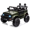 thumbnail image 1 of TROPOW Kids Cars Electric Ride On Toys,Hetoy Electric Car for Kids, 12V Ride on Truck Car with Remote Control Spring Suspension, LED Lights, Music, 3 Speeds,Green, 1 of 7
