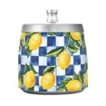 thumbnail image 7 of Yayeee Ashtray with Lid for Cigarette Smokeless Stainless Steel Home Ash Holder, Lemon Checkered, 7 of 7