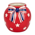 thumbnail image 6 of American-style Resin Vases, July 4th Patriotic Floral Arrangement Decor, 7.8H x 8.5 in Diameter Decorative Resin Vase, Indoor Tabletop Home Accent Ornament, 6 of 6