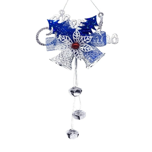 CuiLiyq Merry Christmas Bell Pendant, Blue Plastic Bell String Pendant, for Christmas Tree Hanging Crafts Home Decoration Holiday Party Supplies