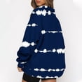 thumbnail image 3 of Oversized Sweatshirt for Women Ladies Long Sleeve Tops Womens Tops Dressy Casual Women Long Sleeve Quarter Zip Turndown Collar Sweatshirt with Pocket Fall Clothes for Women Womens Winter Tops, 3 of 6