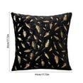 thumbnail image 3 of Funda de cojín cuadrada de lino | Funda de cojín para sofá de 45 x 45 cm | Funda de cojín decorativa para salón | Cremallera invisible y lavable | Negro o blanco, 3 of 6