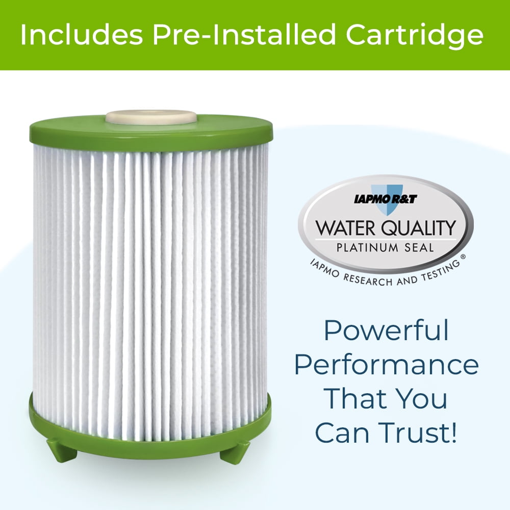 WaterChef U9000 Under-Sink Water Filtration System, Brushed Nickel Faucet, NSF Certified, Removes 78 Contaminants