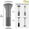 thumbnail image 2 of Housse de Chauffage de Patio avec Torche Pyramide avec Fermeture Éclair et Sac de Rangement Housse de Chauffage Extérieure Imperméable Résistante à la Poussière et aux UV, 2 of 14