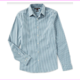 thumbnail image 2 of $89 Michael Kors Slim-Fit Gingham Stretch Long-Sleeve Woven Shirt,Hydro Teal, XL, 2 of 2
