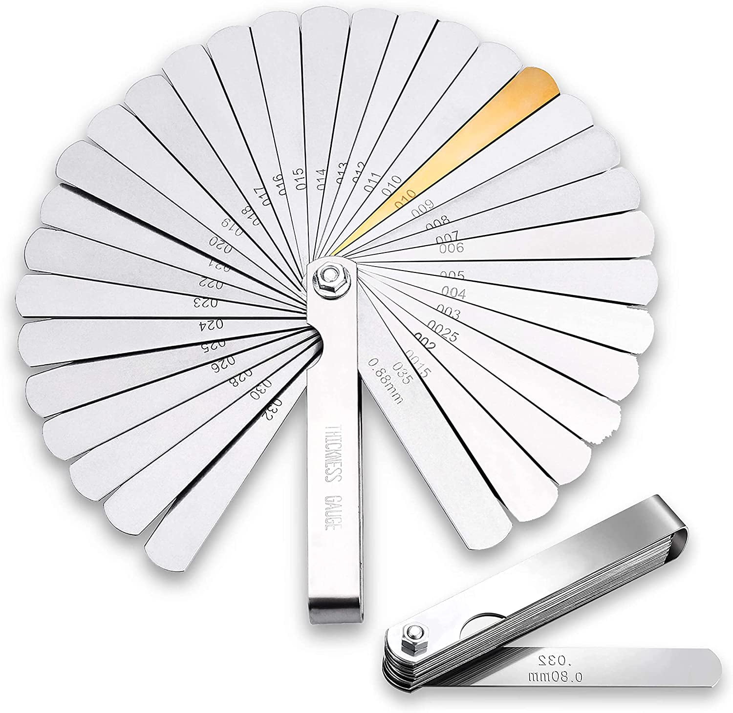 PHANY Feeler gauge set of feeler gauges 32 stainless steel blades