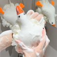 thumbnail image 2 of Baby Bath Mitt, Exfoliating Function, Polyester+PE Material, White/Red Color, 1 Piece, Soft and Skin-Friendly, 2 of 8