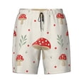 thumbnail image 4 of Lsque Mens Swim Trunks Flat Mushrooms Pattern - Bathing Suit Compression Liner - Beach Swim Shorts Swimwear - (S-3XL) - Stretch Quick Dry -Large, 4 of 9