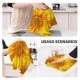 thumbnail image 3 of Sikiie 3D Sunflowers Waffle Weave Kitchen Dish Cloth,Super Absorbent Kitchen Dish Towels 16*26 Inches for Dish Rags Washing Dishes, Drying Dishes, 3 of 7
