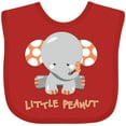 thumbnail image 3 of Inktastic Little Peanut Cute Baby Elephant Boys or Girls Baby Bib, 3 of 4