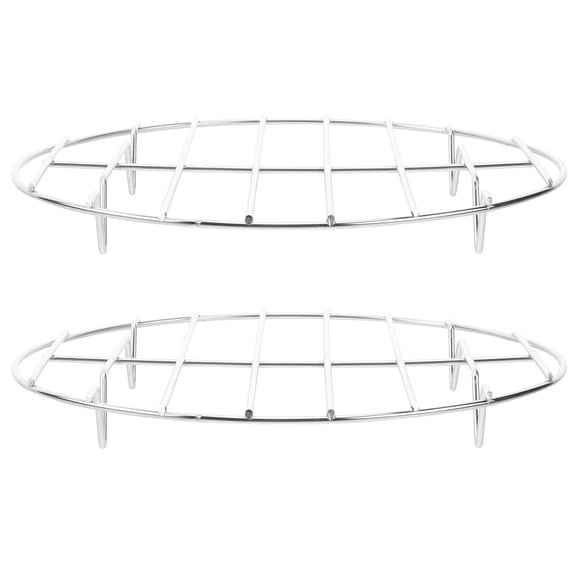 LEORX 2Set Barbecue Cooking Rack Stainless Steel Round Grill Rack for Friends