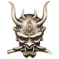 thumbnail image 3 of ziyahi Japanese Oni Samurai Sticker for Car Motorcycle Logo Decoration Sticker Golden, 3 of 5