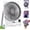 white, variant on Ultra Thin Mini USB Rechargeable Card Fan, Portable Desk Fan with LCD Display and Phone Holder, 6 Speeds Quiet Cooling Handheld Fan for Office, Home, Travel (blue)