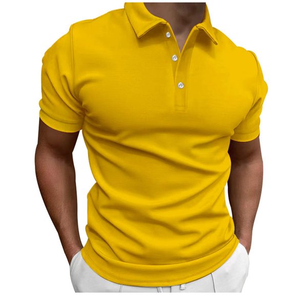 Mens Cotton Henley T-Shirts Short Sleeve Button Down Casual Basic Tees Work Solid Shirts with Split Side