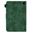 thumbnail image 7 of Smart Tablet Case for Amazon Kindle Fire 7" 12th Gen 2022 Book Style Flip Folio Cover, Flower Pattern Luxury PU Leather Kickstand Magnetic Clasp Auto Sleep/Wake Shockproof Case, Green, 7 of 7