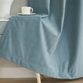 thumbnail image 3 of Fashnice Blackout Grommet Single Curtain Panel Thermal Insulated Modern Bedroom Energy Efficient Curtains Luxury Solid Color Window Drapes Light Blue 52 x 102 inch, 3 of 4