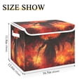 thumbnail image 3 of WOBOGO The Demon with A Sword Large Collapsible Storage Box Flip Lid Fabric Decorative Organizer Container Basket with Handles 16.5×12.6×11.8in, 3 of 7
