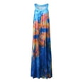 thumbnail image 2 of Daeful Robe Débardeur pour Femme, Robe d'Été à Imprimé Floral, Évasée, de Fin de Semaine, Encolure Carrée, Maxi, Été, 3#, Bleu Pâle, L, 2 of 6