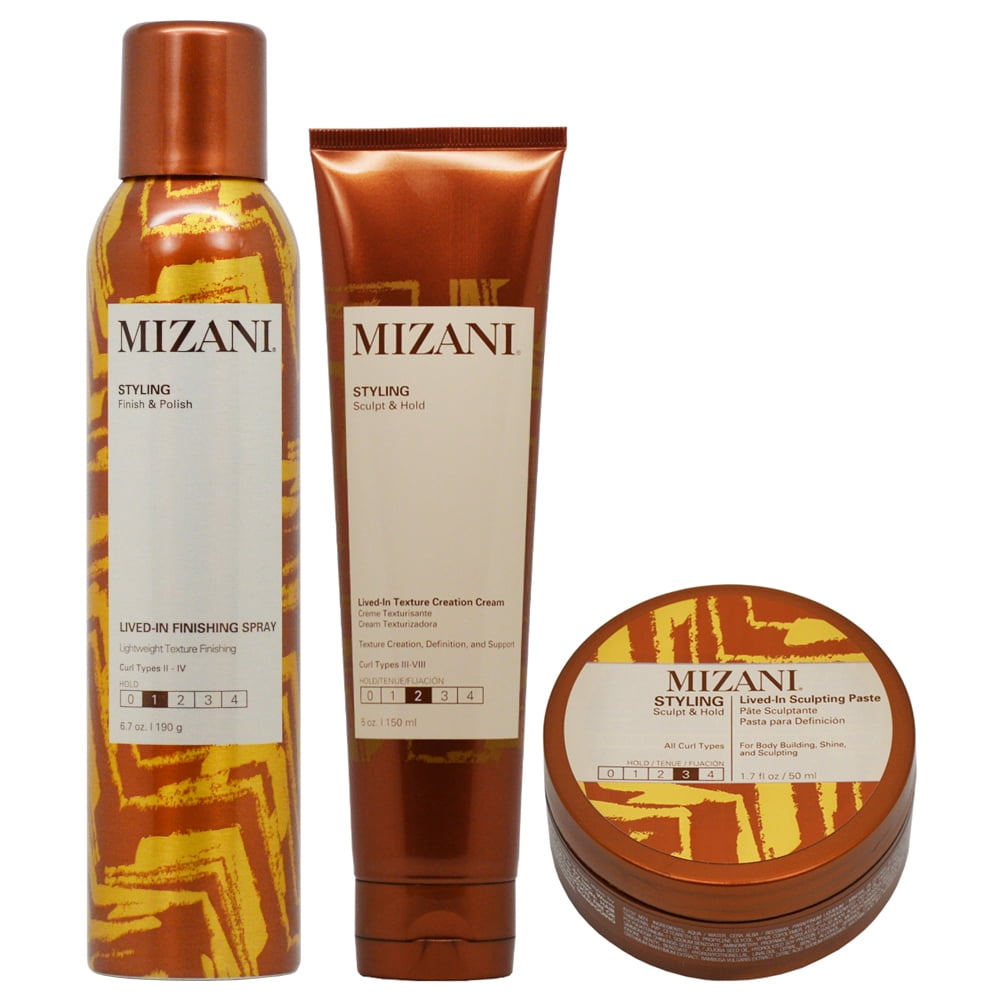 Mizani Lived In Finishing Hairspray + Creation Cream + Sculpting Paste  "Set" - Walmart.com