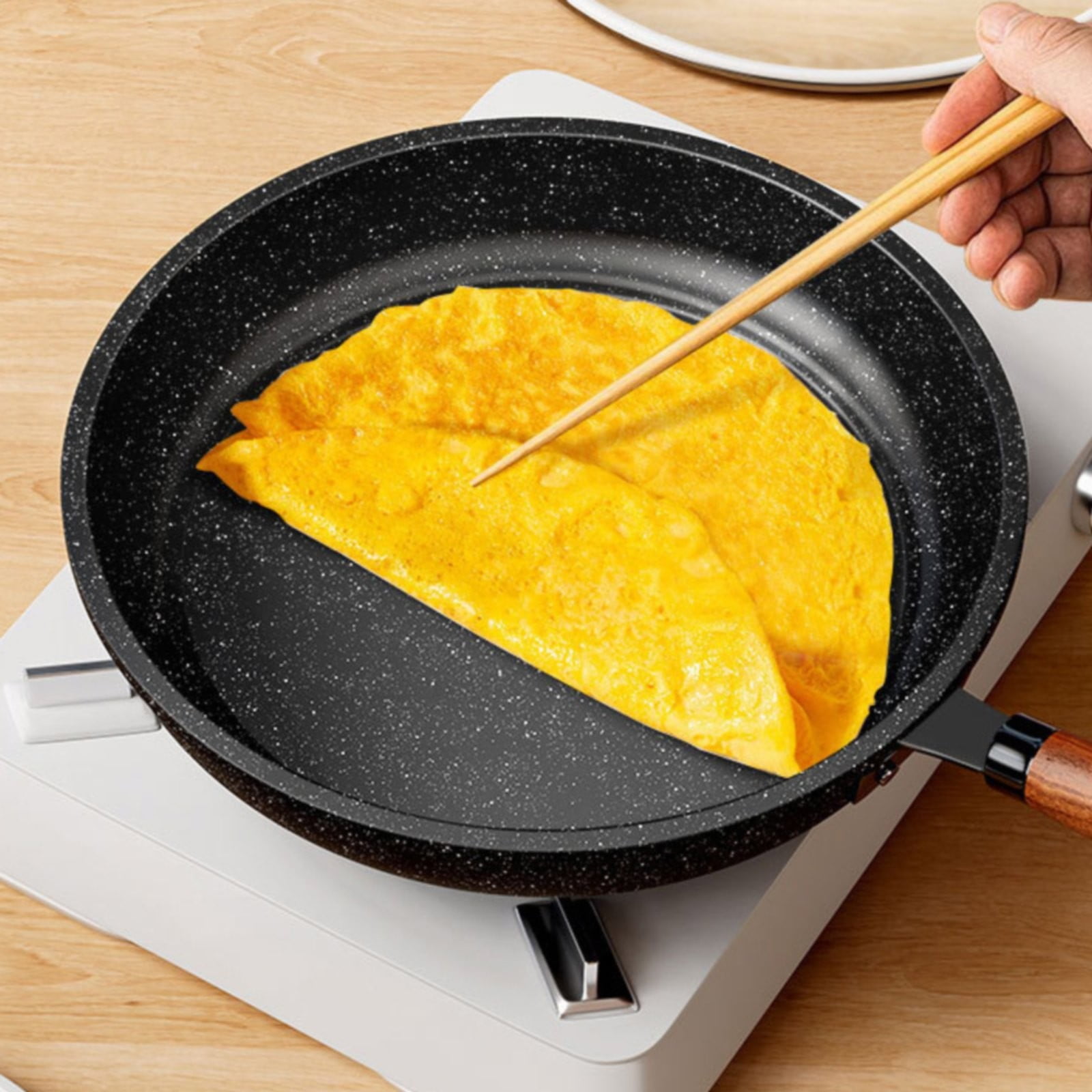 Non Stick Pan with Cold Handle,Kitchen Frying Pan,for Cooking Food Using A Non Stick Pot with A Cool Handle for Safe Grip,Hecnuo