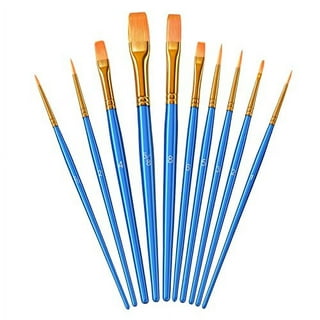 Paint Brush Set, 10 Pcs Nylon Hair Brushes for Acrylic Round Pointed Tip Oil  Watercolor Painting Artist Professional Paintbrushes, Halloween Pumpkin  Rock Painting Kits, Arts Crafts Supplies 