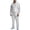 White, variant on Men's Full Zip Hooded Tracksuit Set with Stripe Detail Long Sleeve Jacket and Drawstring Pants for Everyday Wear