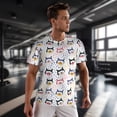 thumbnail image 3 of Wukai Cute Dog Print Men's Short-Sleeved Mesh T-Shirt,Quick-Dry Short Sleeve Workout T-Shirt-5X-Large, 3 of 8