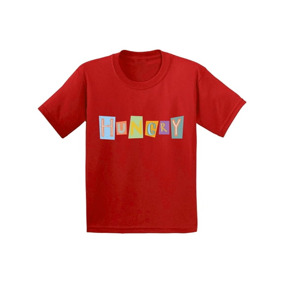 Girls Graphic Tees - Funny Hungry Shirt Age 6 to 15 Years Old
