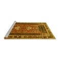 thumbnail image 2 of Ahgly Company Machine Washable Indoor Square Persian Yellow Traditional Area Rugs, 5' Square, 2 of 4