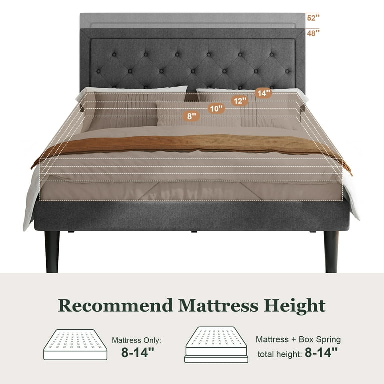 アリスページ Amazon.com: Allewie King Size LED Platform Bed Frame with