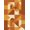 Orange, Pattern 6, variant on Design&I 8'x10' Washable Area Rug Terracotta Burnt Orange Mustard Mid Century Freeform Boho Midcentury for Dining Room, Large Office, Lounge, Snag-Free