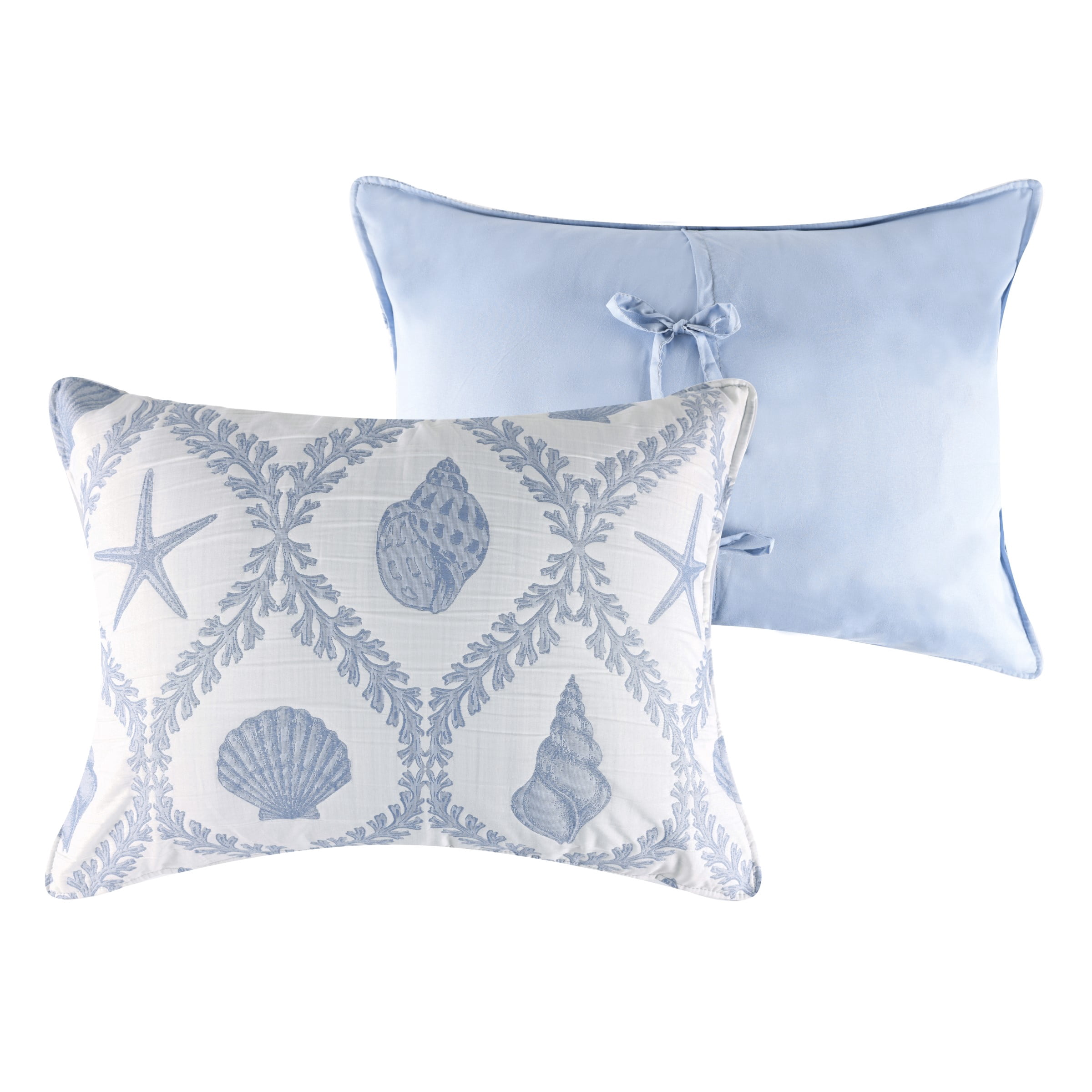 Greenland Home Fashions Laguna Woven Matelasse Pillow Sham, King 20" x 36", Adult
