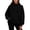 #02 Black, variant on Women's Funnel Neck Sweatshirt, Oversized Pullover Top, Relaxed Fit Casual Shirt for Vacation Work Leisure, White S