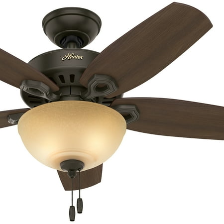 Hunter Fan 42" Small Room Ceiling Fan in New Bronze with Bowl Light Kit (Certified Refurbished)