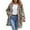 Khaki, variant on Women's Jackets Autumn Winter Leopard Coats Loose with Pockets