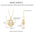 thumbnail image 4 of Rosec Jewels Lab Diamond Heart Necklace - Love Heart Pendant with Chain - Valentines Day Gift, 18K Yellow Gold, 4 of 6