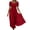 A-Wine, variant on Summer Womens Dress Square Neck Puff Sleeves Tiered Ruffle Boho Maxi Dress Beach Sundress for Vacation & Daily Wear