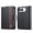 Black, variant on Mynvo Case for Apple iPhone Duo, Carbon Fiber Texture Wallet Flip Cover with Magnetic Closure, Slim Shockproof Protective Stand Phone Case, A