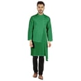 thumbnail image 1 of Atasi Indian Designer Kurta For Mens Party Wear Solid Color Ethnic Long Shirt, 1 of 7