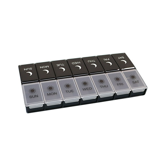 School Season Sale! Cameland Pills Storage Box for Morning Afternoon and Evening Packaging Box Large Capacity 7-Day Small Dispenser Portable One-Week Packaging Box