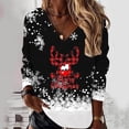 thumbnail image 2 of Chandail en Molleton de Noël pour Femmes, Cardigan à Manches Longues, Veste Mi-Longue, Pull de Mode Imprimé, Col Rond, 2 of 4