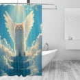 thumbnail image 3 of Zufioo Sunshine Cute Winged Cat Pattern Shower Curtain 72x72in, Waterproof Curtain for Bathroom-Waterproof, Mildew-proof, Quick-drying,Home Bathroom Supplies-One Size, 3 of 9