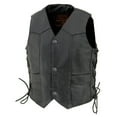 thumbnail image 6 of Milwaukee Leather SH2011L Kids Black Classic Side Lace Three Snap Leather Vest 5X-Large, 6 of 7