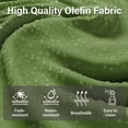 thumbnail image 5 of Joyside 7 PCS Wicker Patio Furniture Set, Rattan Patio Chairs with Sofa, Ottomans, Black Coffee Table and Side Table, Deep Seating, High Back, Thick Cushions, Outdoor Furniture Set, Green, 5 of 8