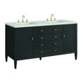 thumbnail image 5 of James Martin Vanities 60" Double Vanity, Carbon Oak w/ 3 CM Lime Delight Quartz Top, 5 of 12