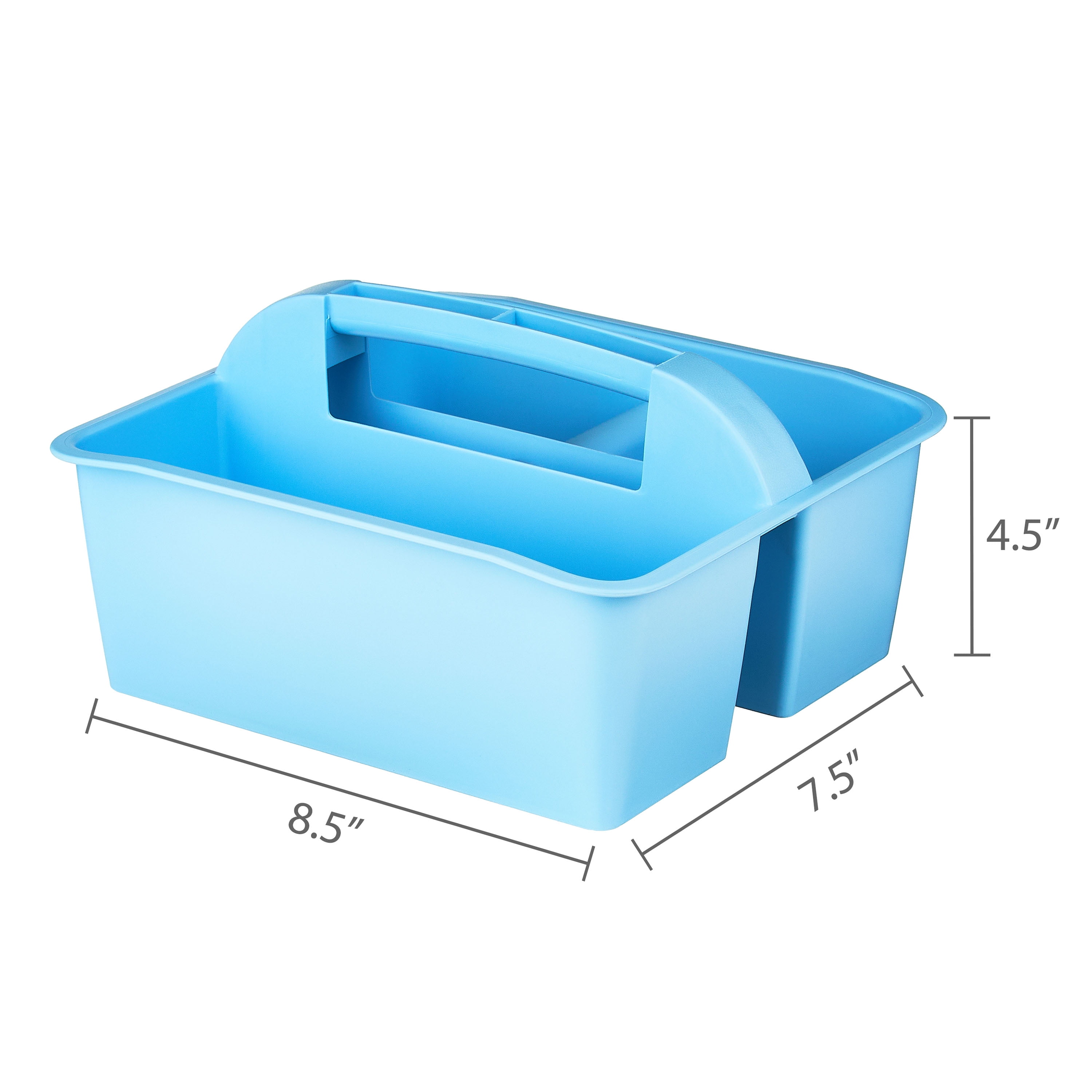 Pen+Gear Plastic Caddy, Desktop Craft and Hobby Organizer, Sky Blue, 1-Pack